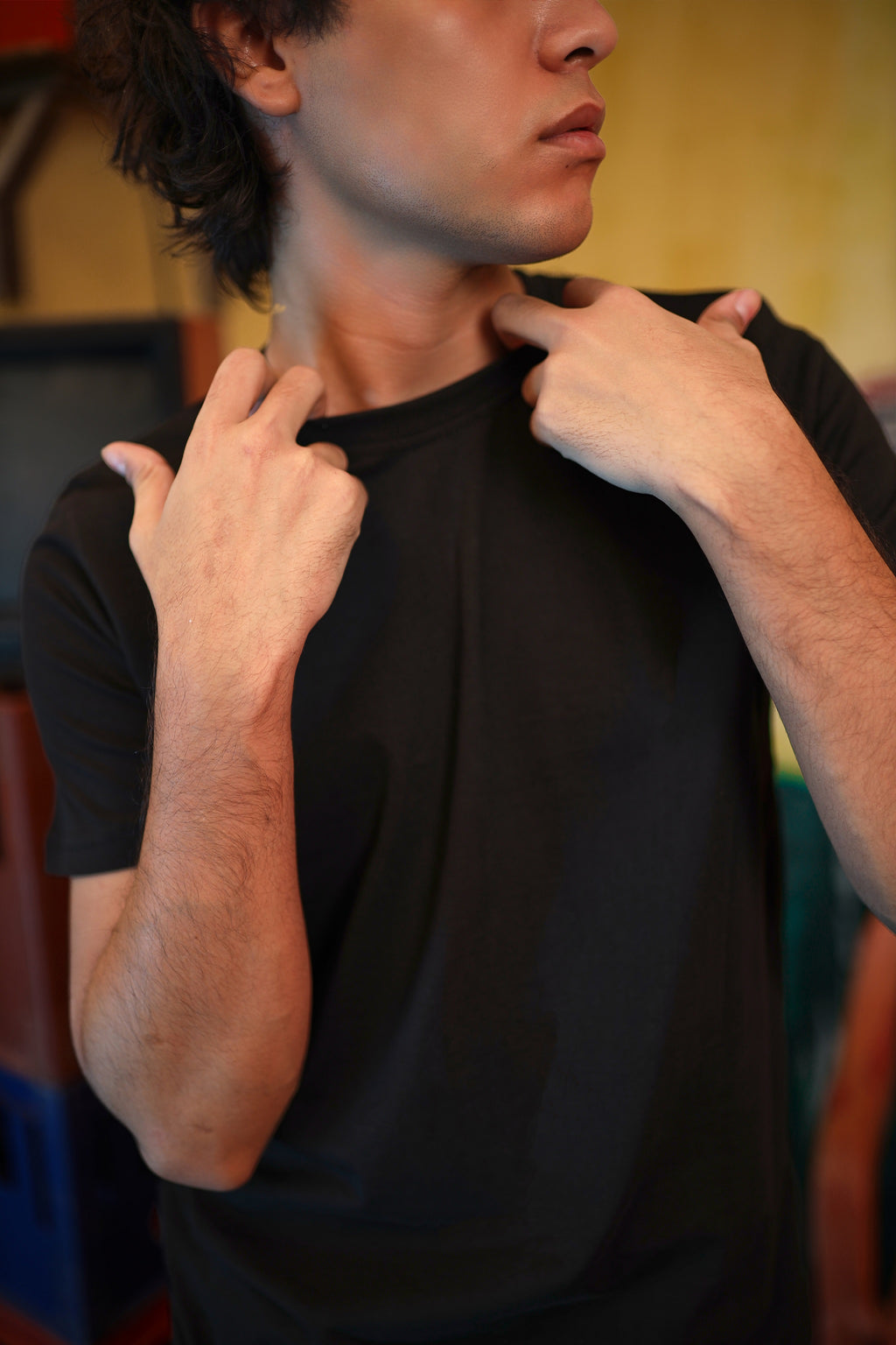 Short Sleeve Regular Fit T-Shirt in Black - Everyday Basic | WW26TS0017